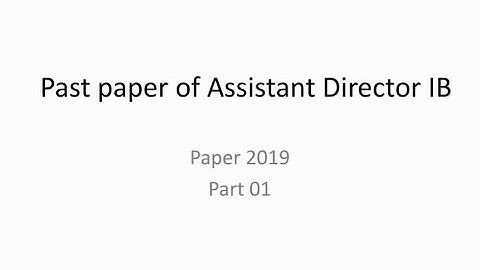 Assistant Director IB/fpsc assistant director paper preparation/solved past papers of fpsc