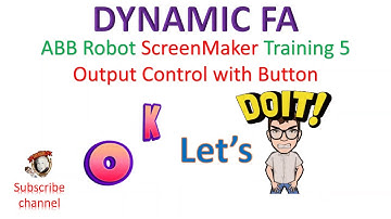 ABB Robot Screen Maker 5 output control with button component RobotStudio Programming Simulation