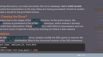 Resolving the not a valid month Error in Oracle SQL Query