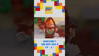 LEGO Minecraft 100 days: day 7 steve has an accident [EP1] - Stop motion #shorts