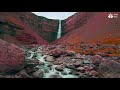 Calming Mountain River Flowing in Red mountains (10 hours) Nature White Noise for Sleeping, Study.