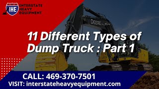 11 Different Types of Dump Trucks - Part 1