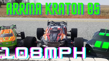 Arrma Kraton 8s speed run  108MPH