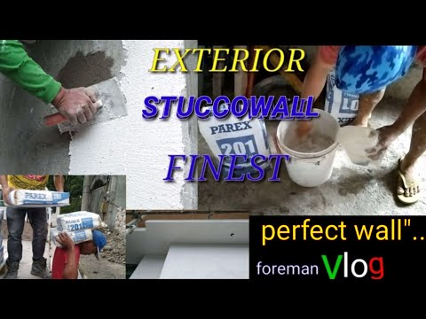 pano mag aply Ng stucco sa wall?EXTERIOR STUCCOWALL FINEST