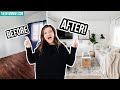 BEFORE &amp; AFTER: My tiny living room got a BIG makeover!! | Tiny Cabin Airbnb Renovation