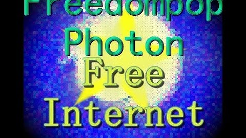 FreedomPop - Photon: Free internet ! Pay once, and you get internet free every month.