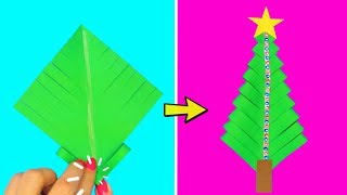Paper Christmas Tree | Christmas Decoration Ideas With Paper | Christmas Craft Ideas