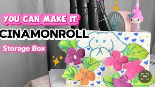 DIY Cinamonroll Storage Box / Aesthetic Box Cinamonroll / How to make Pencil Case / DIY pencilcase
