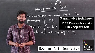 Non Parametric Chi-Square Test Quantitative Techniques | B.Com 4th Semester | Calicut University