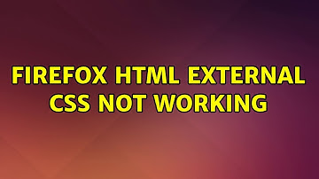 Firefox html external css not working