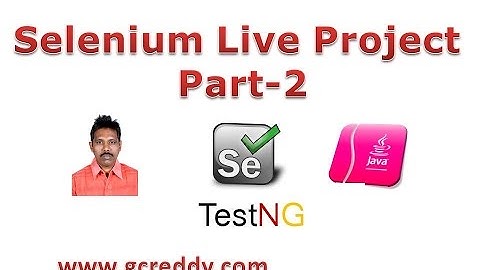 Selenium Live Project Part - 2