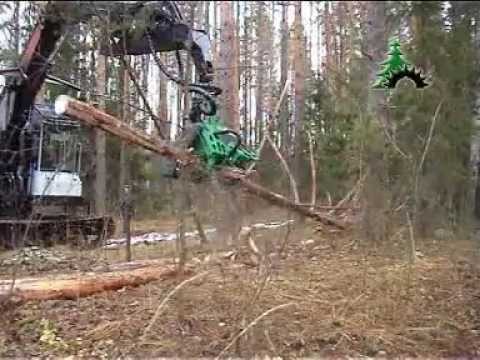 Валочно пакетирующая машина ЛП-19 с харвестерной головкой LAKO-450