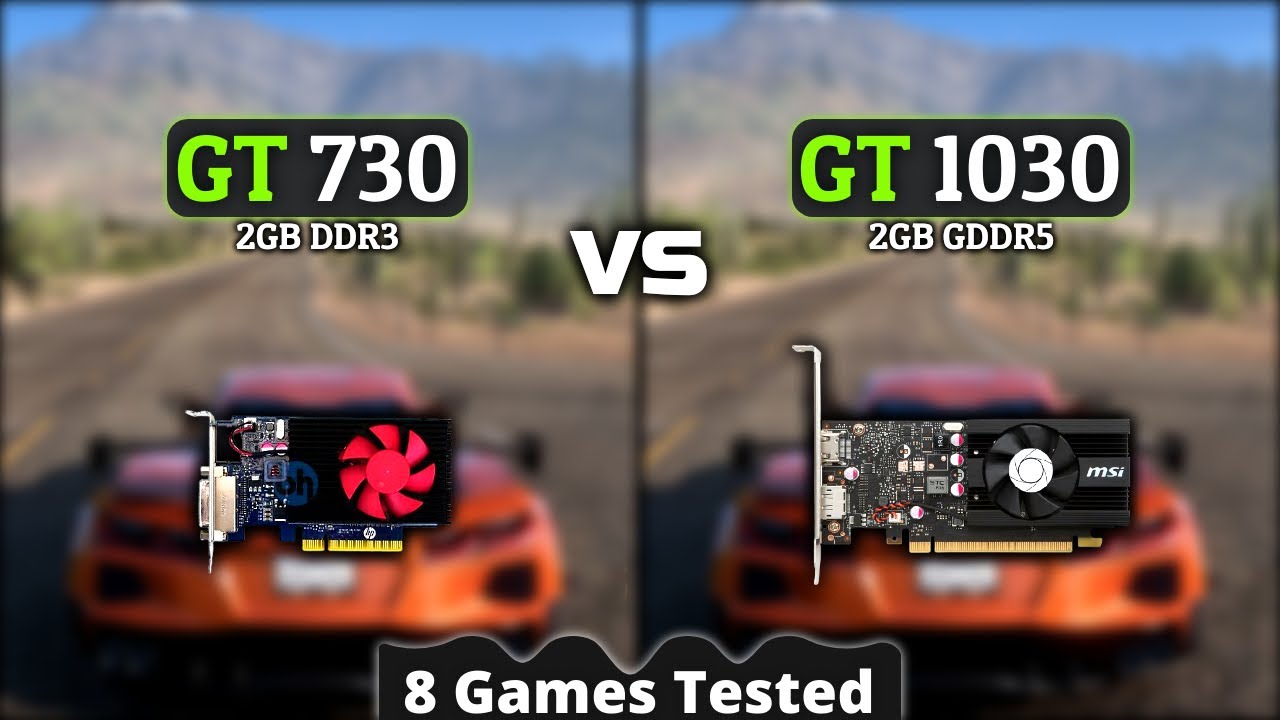 GT 730 4gb DDR3 vs GT 1030 2gb GDDR5 in 5 Games 