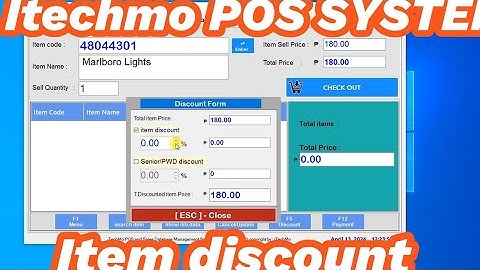 Itechmo POS SYSTEM discount tutorial
