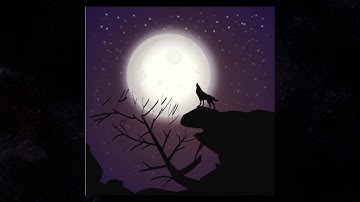 Illustration Tutorial - Moonlight Landscape | Flat Design (Speed Art)