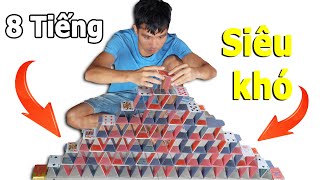 Tôi Mất 8 Tiếng Để Làm Kim Tự Tháp Bằng Lá Bài | Card Pyramid | PHD Troll screenshot 1