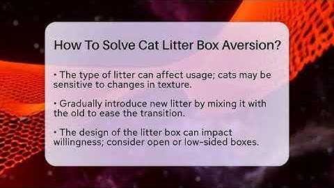 How To Solve Cat Litter Box Aversion? - Happy Cat Handbook
