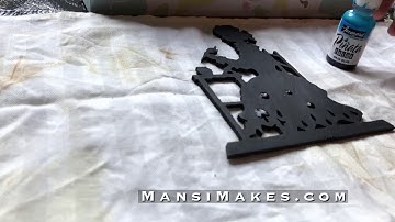 Alcohol inks on wood