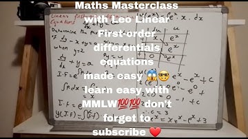 Linear first-order differential equations problem iii  (dy/dx) - x + y = 0