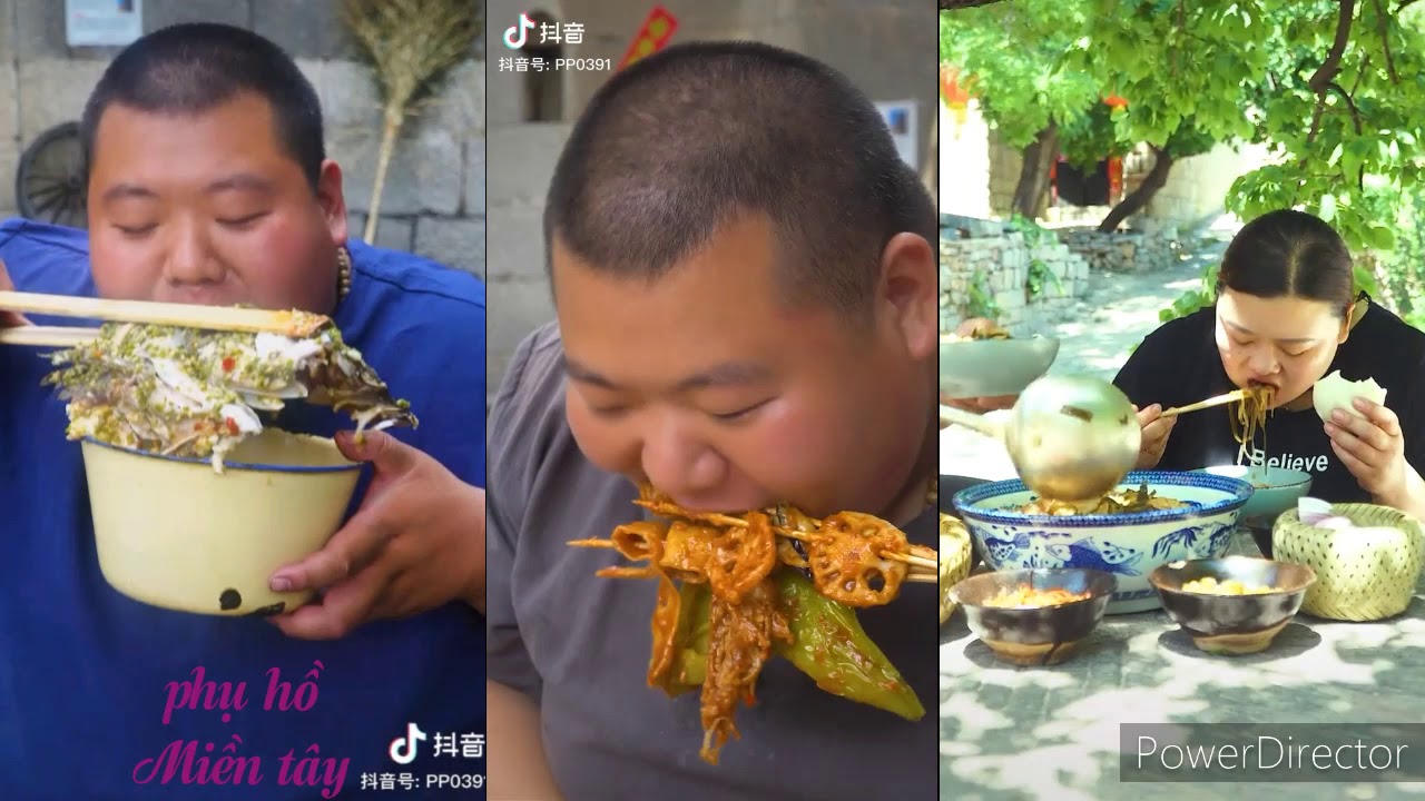 Hai vợ chồng thánh ăn trên tiktok china nhớ là ăn no thật là no trước khi xem video nhé