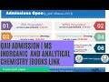 Quaid e Azam  Mphill  Inorganic and Analytical  Past paper| syllabus recommended books