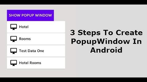 Popupwindow Android example