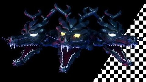 Chinese Dragon Head VJ Loop Stock Motion Graphics