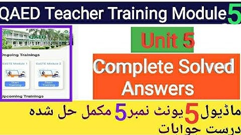 Module 5 | Unit 5 Complete Solved Answers | EaSTE Training 2024 | Easy Learning