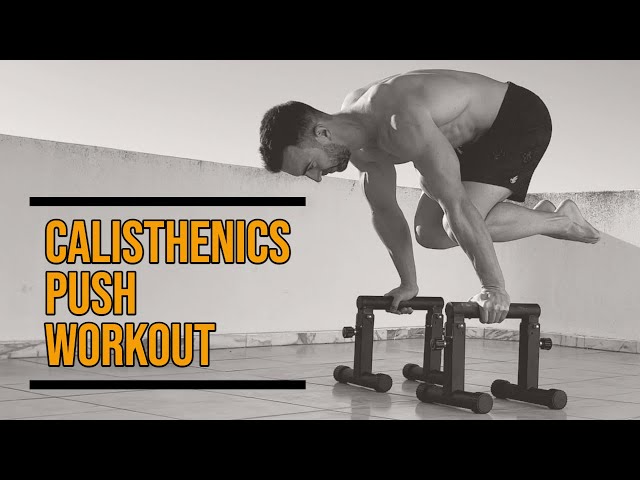 Calisthenics Pushing Workout on Parallettes (Intermediate) 