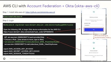 How to use AWS Account Federation with okta-aws-cli?