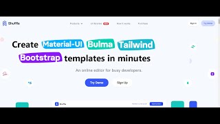 Create templates for Tailwind, Material UI, Bootstrap, and Bulma in minutes