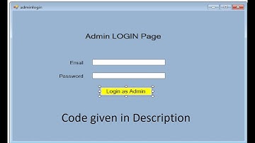 How to create Admin Login form in VB.Net