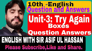 Unit-3: Try Again Boxes Question Answers
