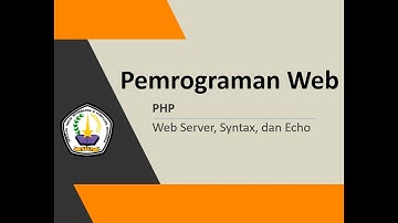 Pemrograman Web   4   PHP 1 ver 2