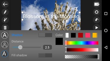 PowerDirector Android App 19 Titles Text Colour Drop Fill Shadow