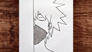 EASY Naruto Drawing | Naruto Uzumaki Half face Drawing | Sketch drawing  screenshot 3