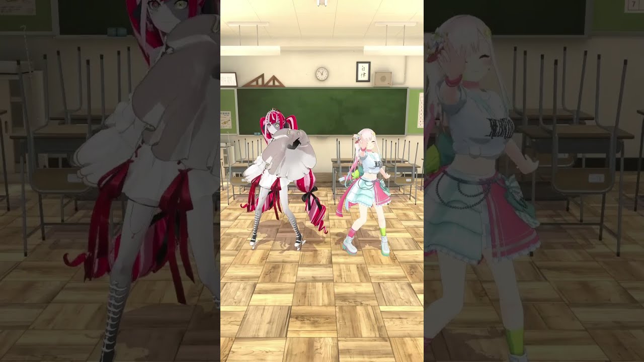 FIXED CAMERA VER. w/ @AiraniIofifteen  #kureijiollie #shorts #anime #dancing #vtuber