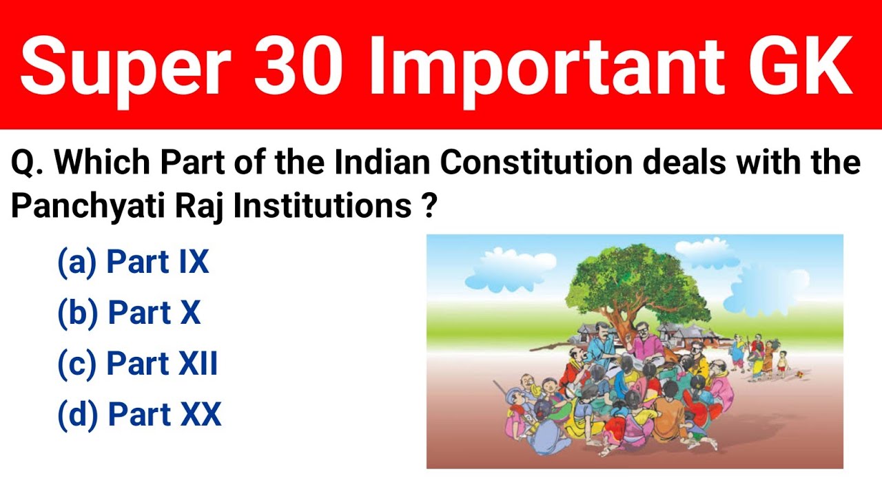 Super 30 Important GK MCQ TEST | General Knowledge Important Questions For All Competitive Exams 