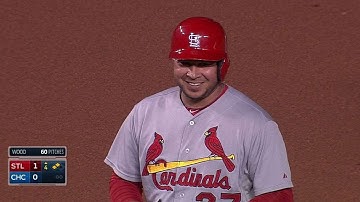 STL@CHC: Peralta doubles into the gap, Grichuk scores