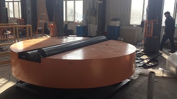 Reel stretch wrapping machine for testing