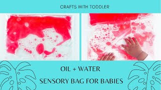 how to make Oil and Water sensory bag | Calming Sensory Activity 🌈 | Easy Idea for Home & Classroom
