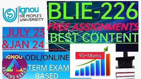 BLIE 226 SOLVED ASSIGNMENT 2023-24 # BLIE 226 IGNOU ASSIGNMENT JUL 23 JAN 24 #BLIE226 #226 #BLIS