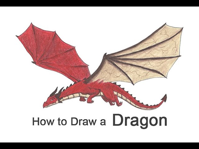 Easy How to Draw a Dragon Tutorial Video, Dragon Coloring Pages