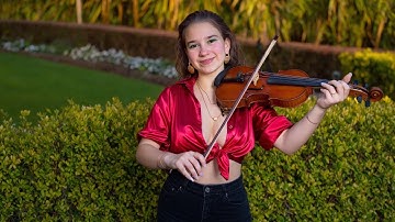🌿🎻 Karolina Protsenko – When Nature Listens to Her Violin (AI generated)