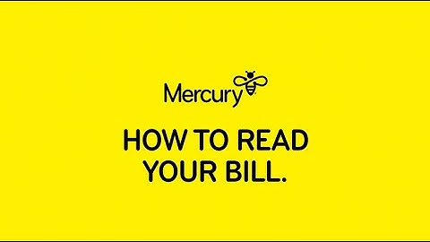 How to read your Mercury bill