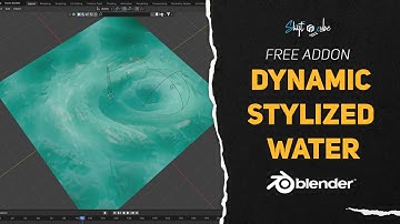 Dynamic Stylized Water Simulation in Blender | Geometry Nodes + Shader | Free | Shift 4 Cube