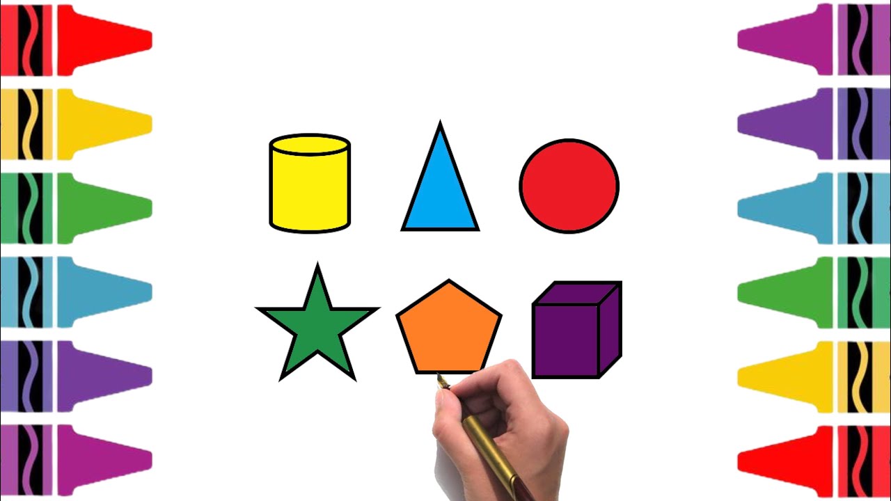 Preschool Learning Videos Let's Learn Geometric Shapes in English ...