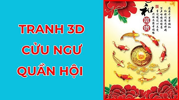Tranh Cửu Ngư Quần Hội | Tranh Dán Tường 3D 2023 - 0979.46.3459