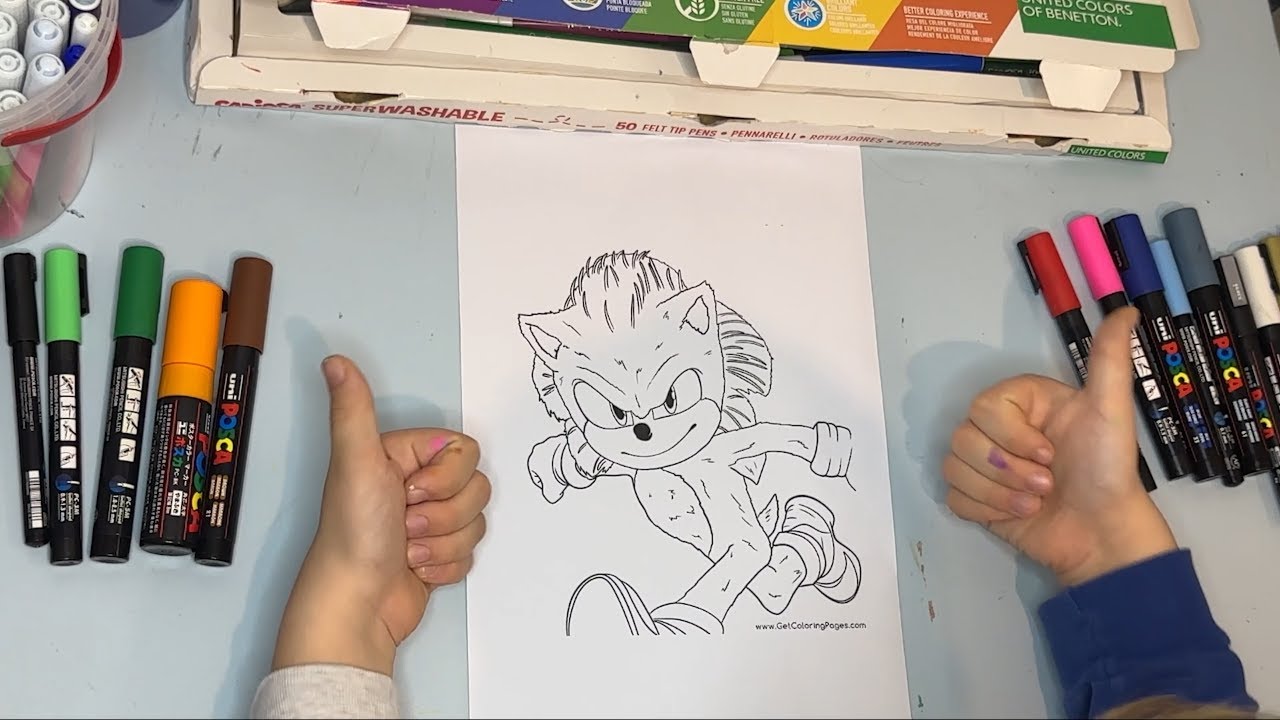 Coloring Page #4 Sonic 2 the Hedgehog - YouTube