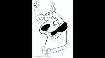 How to Draw || Scooby doo || Cute cartoon character || Time Lapse